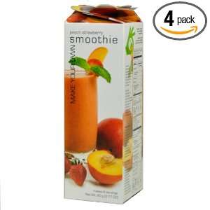 Foxy Gourmet Peach Strawberry Smoothie Mix, 3.17 Ounce Boxes (Pack of 