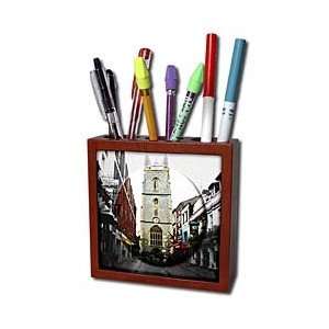   and White   Tile Pen Holders 5 inch tile pen holder