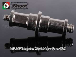 iShoot 1/4 To 3/8 Convert Screw Adapter For Light Stand  