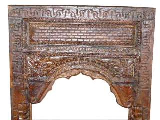 ANTIQUE DOOR CARVED FRAME / TEAK WOOD BEAUTIFUL PATINA AND INTRICATE 