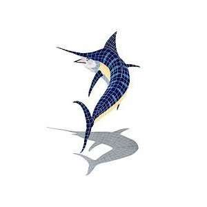   Multi Color Action Marlin Shadow Mosaic Tile   Large