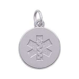    Rembrandt Charms Medical Symbol Charm, Sterling Silver Jewelry