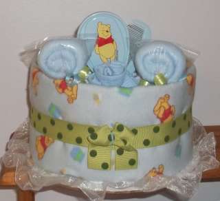 PINT WINNIE THE POOH THEME DIAPER CAKE~GIFTS BY JAYDE  