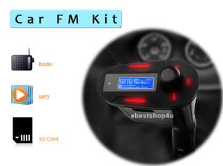 New Car Kit  Wireless FM Transmitter Module/Charger USB SD MMC LCD 