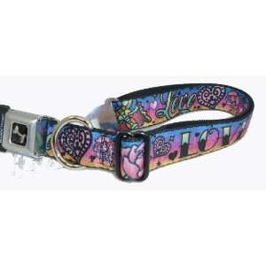  Purple Tattoo Love and Hearts Seat Belt Buckle Style Dog 
