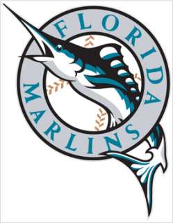 Florida Marlins #1 MLB Team Logo 5.75 x7.25 decal NEW  