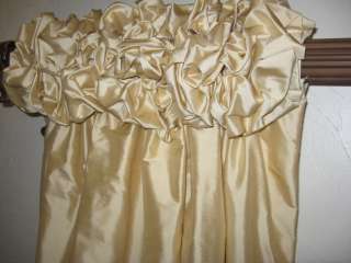 Gorgeous Ruched Top Silk Drapes You Choose The Color  