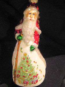 GLISTENING OLD TIME SANTA OLD WORLD CHRISTMAS ORNAMENT  
