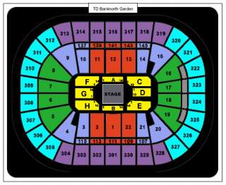 WWE RAW TICKETS BOSTON TD BANKNORTH GARDEN  