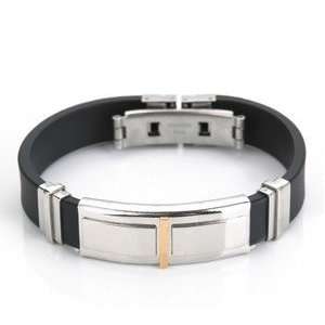   New Mens Stylish Titanium Bracelet With Gift Boxed 