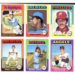  1975 Topps Baseball Complete 660 Card Set 