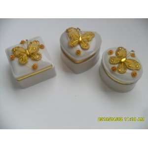  Set of 3 Decorative Trinket Boxes