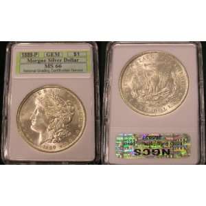  1889 P Morgan Silver Dollar in High Grade MS 66 Gem 