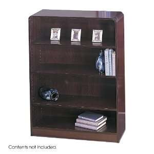  Safco 4 Shelf Reinforced Radius Edge Veneer Bookcase 