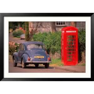 Antique Car and Telephone Booth, Northern Ireland Framed Photographic 