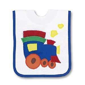  Train Pullover Bib W/washcloth 