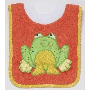  Mullins Square Frog Bib with Removable Washcloth Baby
