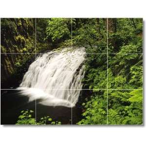  Waterfalls Photo Shower Tile Mural W019  24x32 using (12 