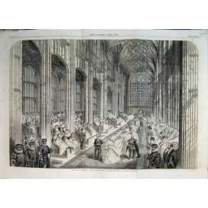   1863 Royal Wedding Bride Nave St George Chapel Print