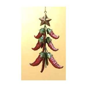    Lodge Chili Pepper Tree Christmas Ornament Western